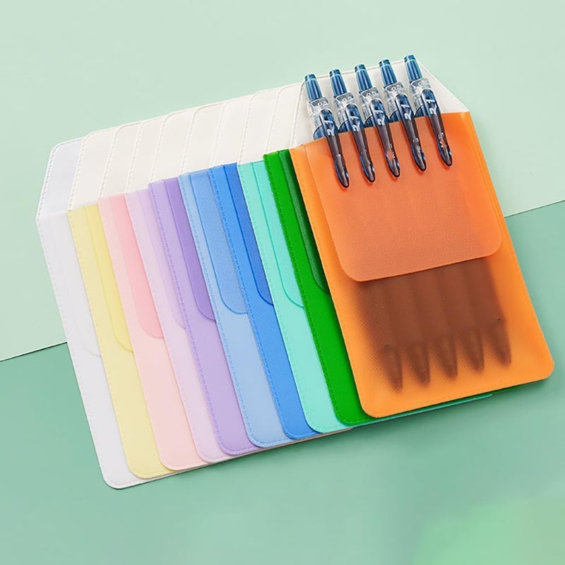 LJJCSFF 10 Pcs Shirt Pocket Protectors Lab Coat Pocket Organizer Pen Pencil Pocket Holder Leakproof Pocket Pen Hospital Office School Supplies - Image 2